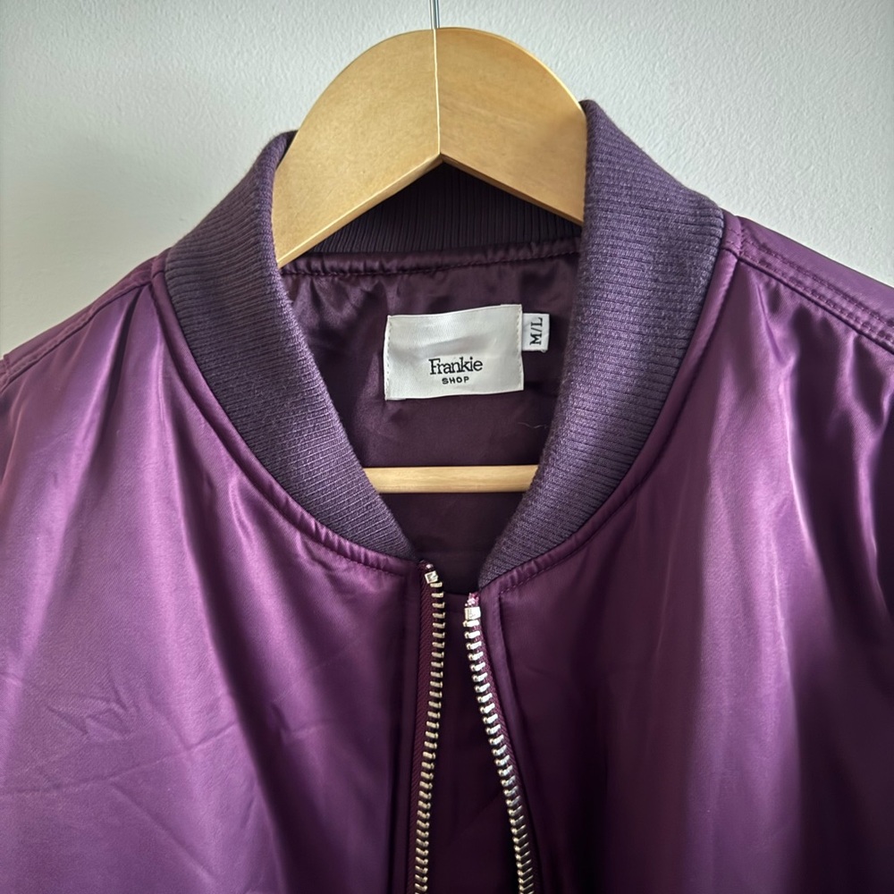 THE FRANKIE SHOP
Astra Bomber Jacket (Purple, M/L, Oversized) - Picture 8 of 9
